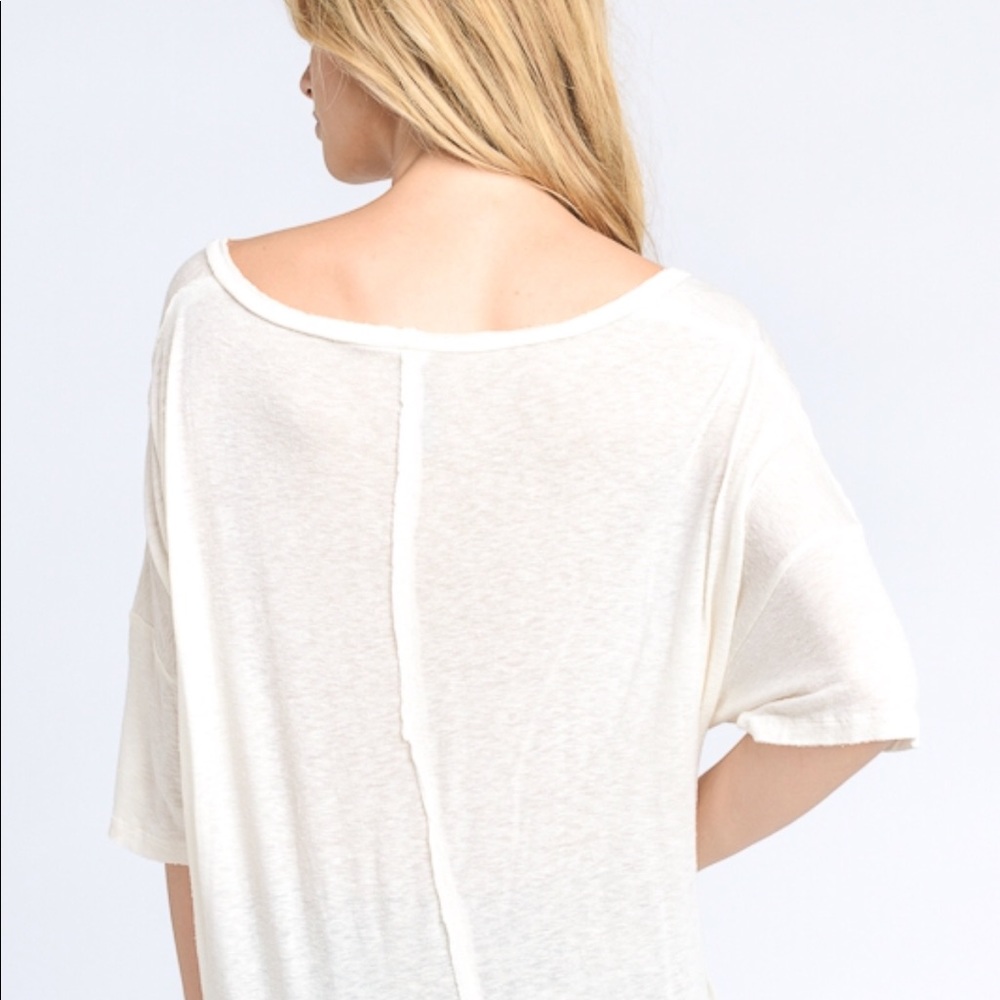 Slum Sunday Oversized Luxe Pocket Tee Shirt Top - Picture 6 of 7